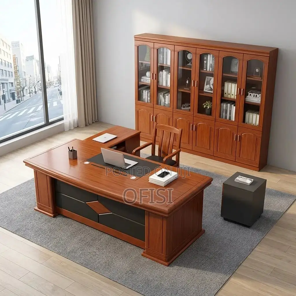 Office Desk; 2 Meters Executive Office L-Shaped Table