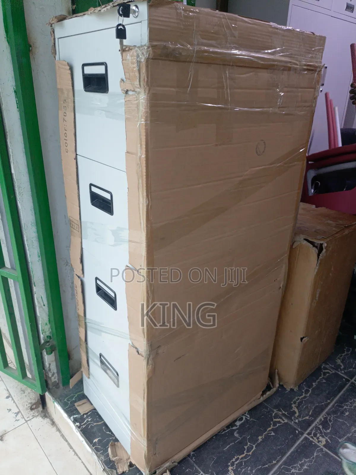 Pure Metallic Executive Director Office Cabinet