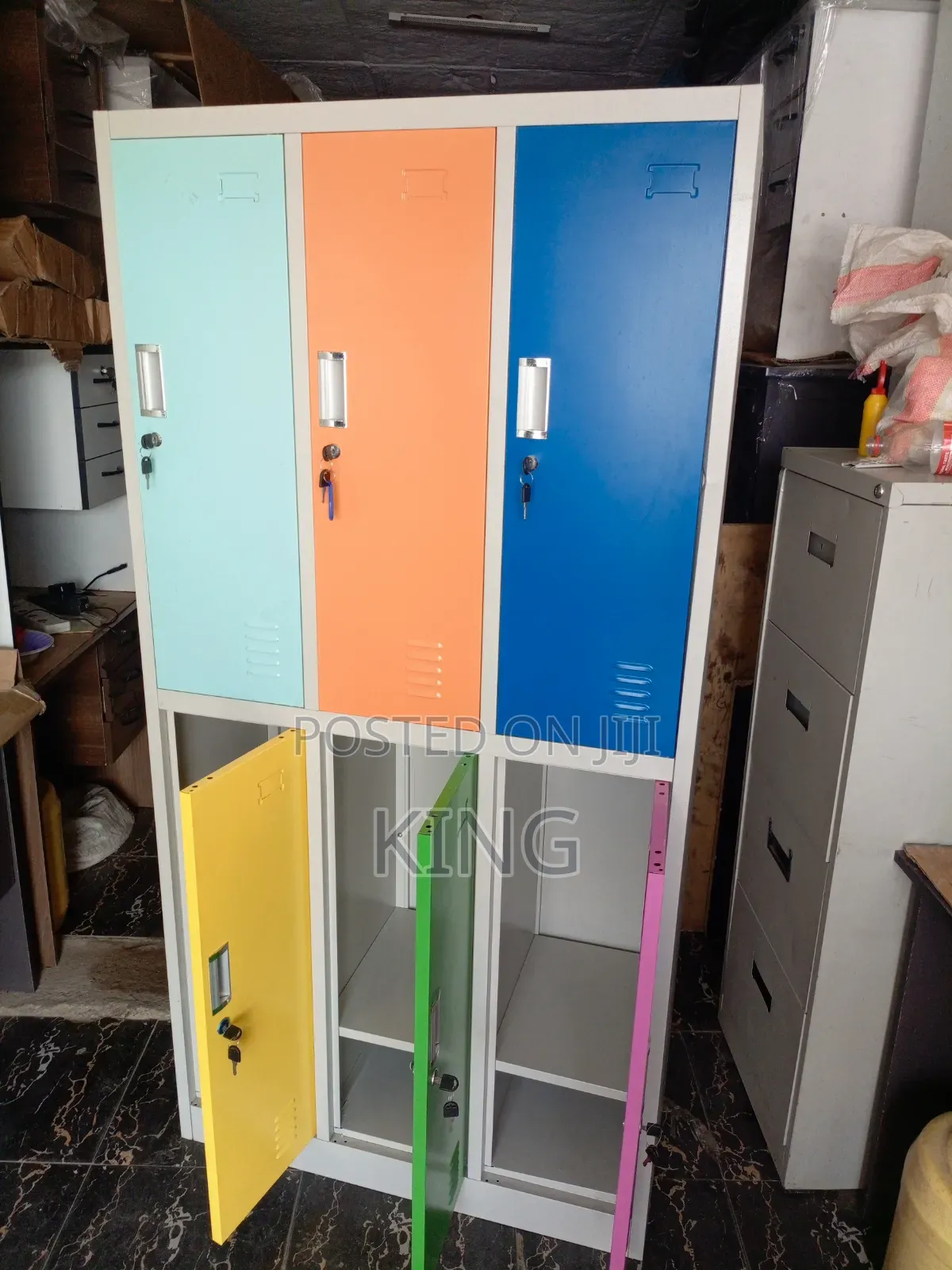 Different Colours 6door Filing Cabinet