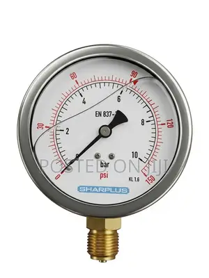 Brand New Sharplus 10 Bar / 150 PSI Pressure Gauge – EN 837-1
