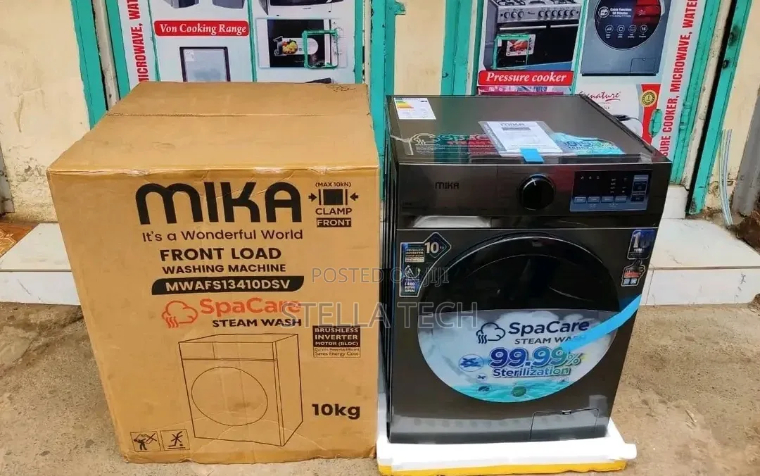 Mika Washing Machine, 8kg Wash and Spin , INVERTER Motor, Front Loader