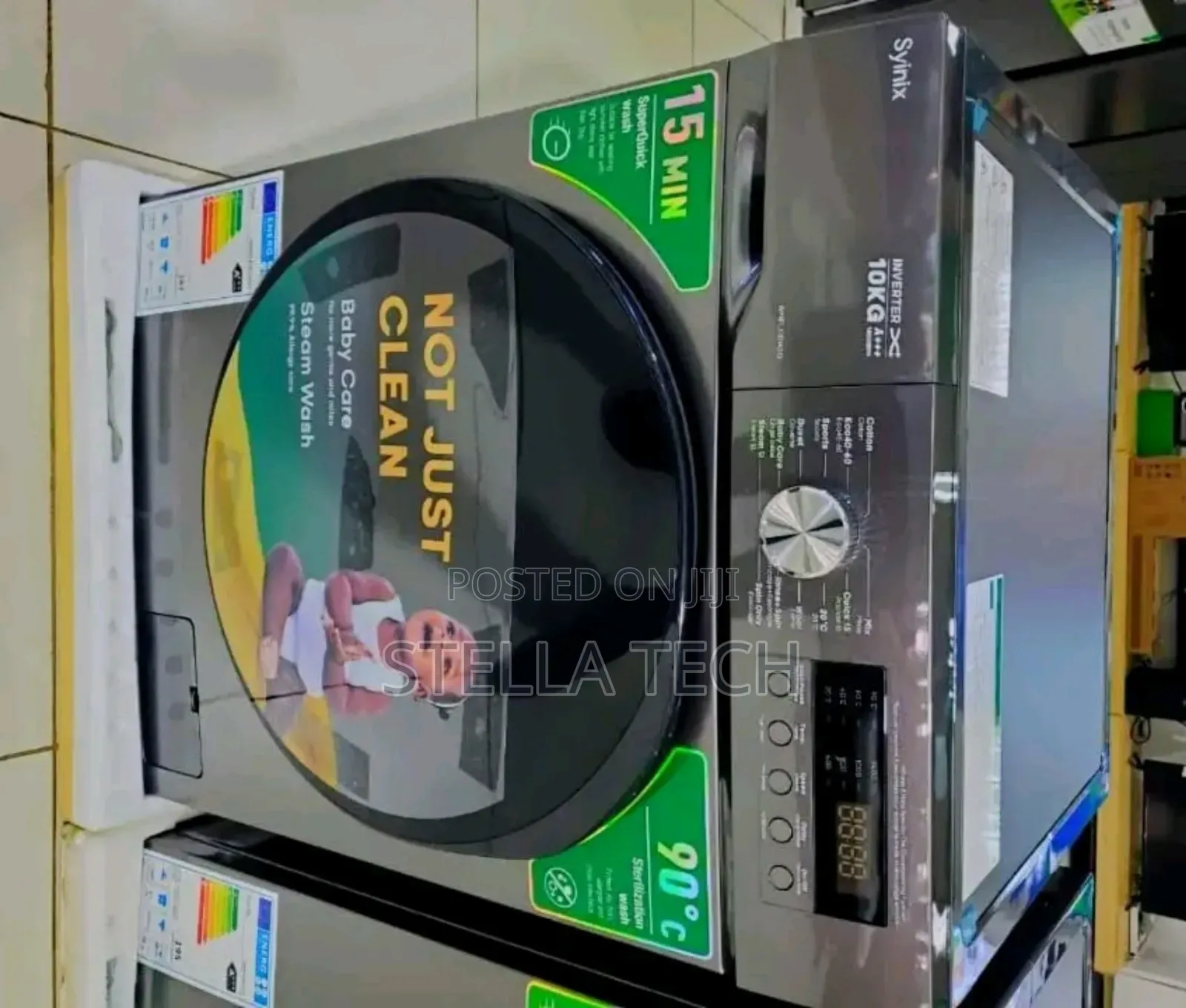 Syinix Washing Machine Front Load,,Wash&spin 10kg