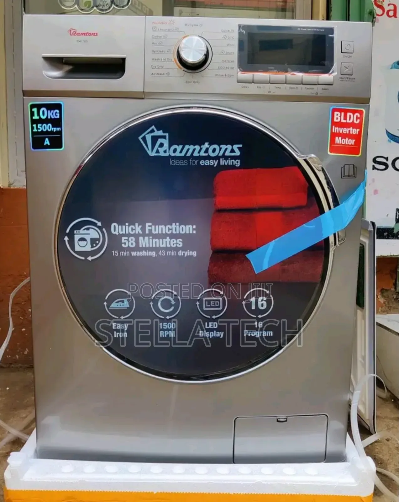 Ramtons Front Load Fully Automatic 10kg Washer  - Rw/217