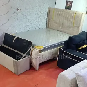 Cream 5 by 6 Bed + Storage
