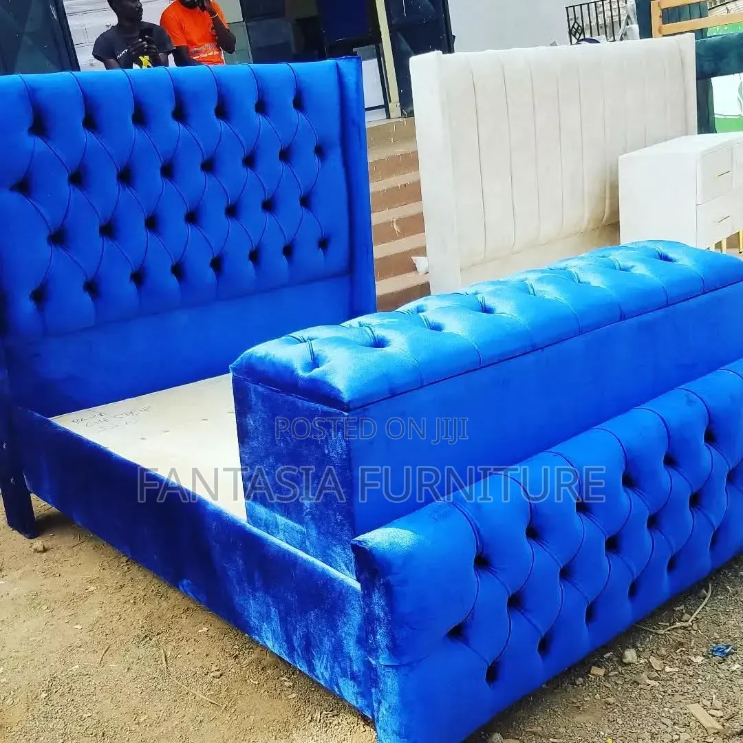 5x6-Foot Blue Bed + Storage
