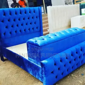 5x6-Foot Blue Bed + Storage