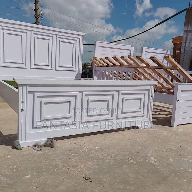 White 5 by 6 Panel Bed