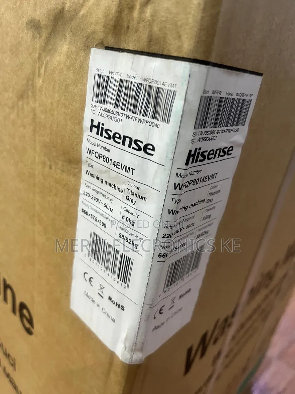 Hisense WFQP8014EVMT 8Kg Front Load Washing Machine