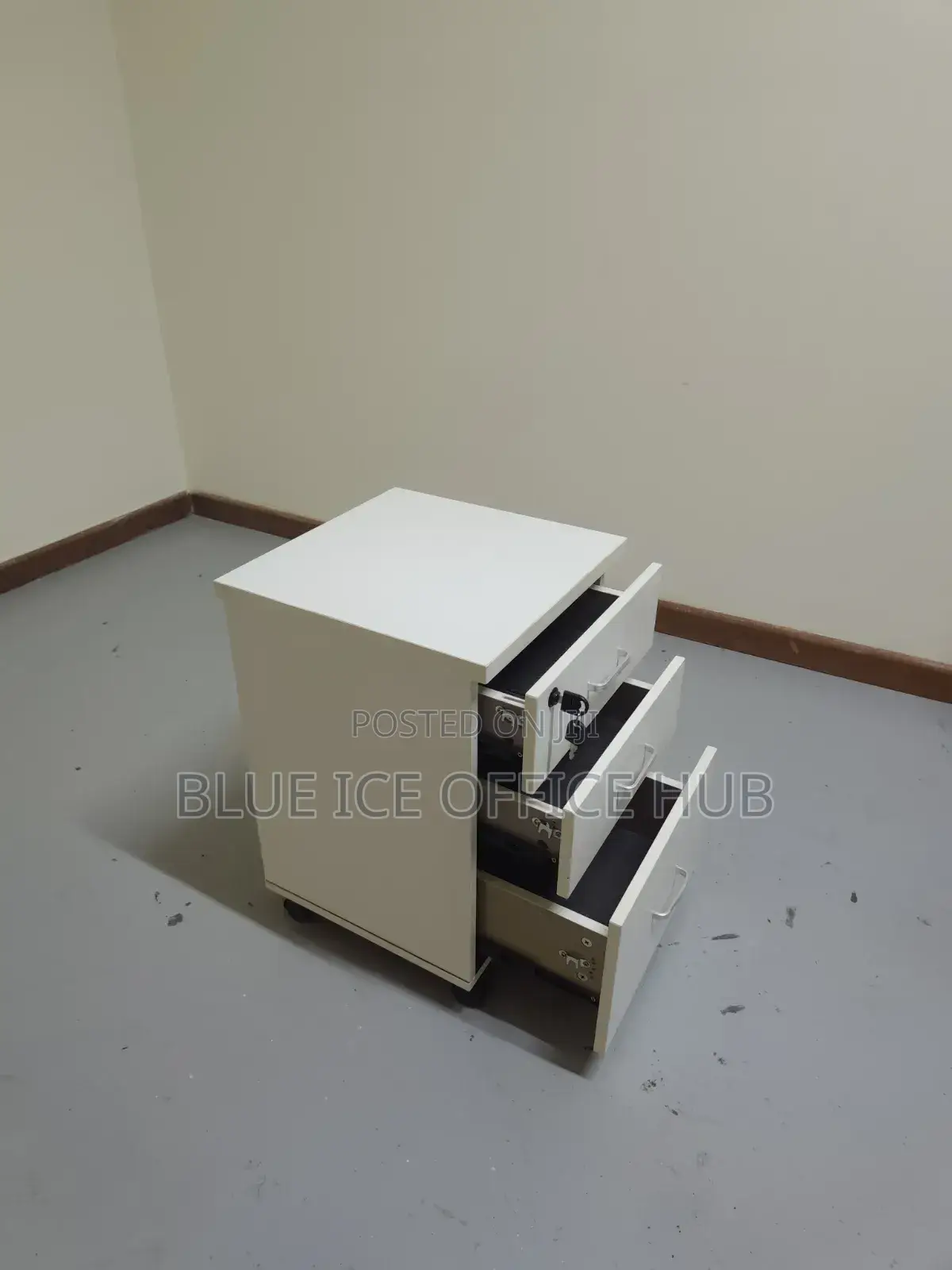 3-Drawer Mobile Office Pedestal Cabinet