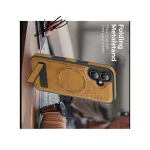 Magnetic Leather Ring Case Stand Suitable for iPhone 17