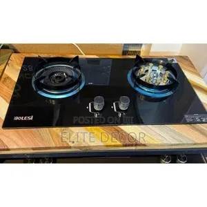 Bolesi BLS-S08 2-Burner Built-in Gas Hob – Tempered Glass & Gas Sensor