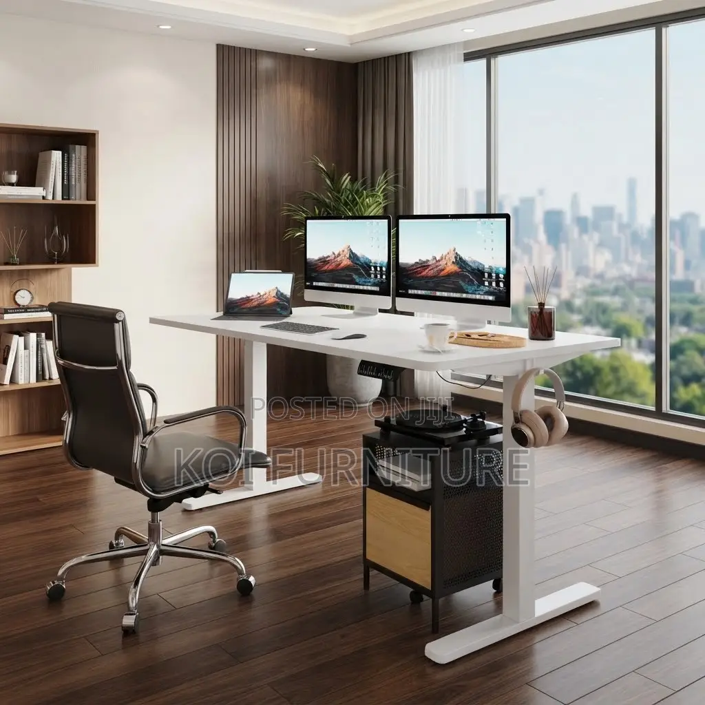 Office Desk; Urban 120cm Adjustable Home Electric Gaming Desk