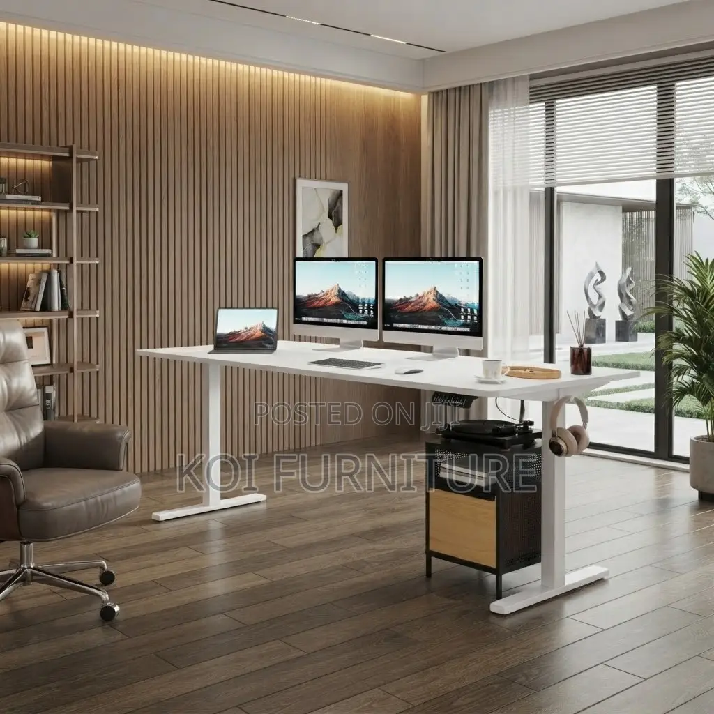 Office Desk; Urban 120cm Adjustable Home Electric Gaming Desk