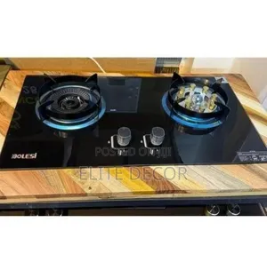 Bolesi BLS-S08 2-Burner Built-in Gas Hob – Tempered Glass & Gas Sensor