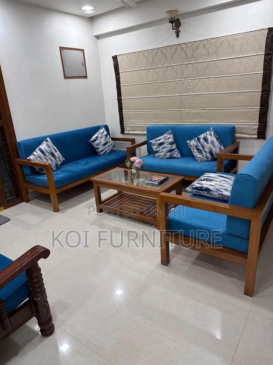 Sofas; Home Office Leater Sofa Set With Mahogany Armrests