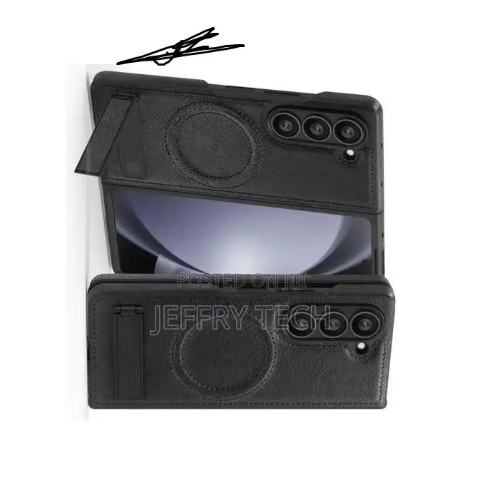 Samsung Galaxy Z Fold 4 Leather Phone Case With Magsafe
