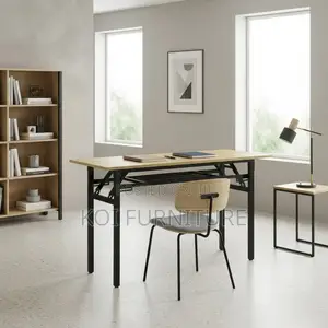 Office Desk; Sturdy Foldable Wooden Home Office Table