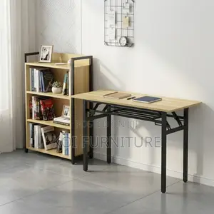 Office Desk; Sturdy Foldable Wooden Home Office Table