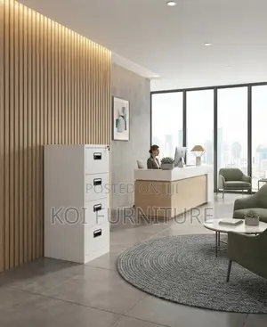 Office Cabinet; Four Drawer Steel Home Office Corner Cabinet