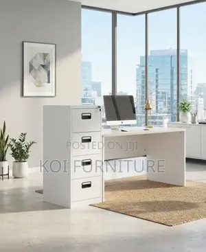 Office Cabinet; Four Drawer Steel Home Office Corner Cabinet
