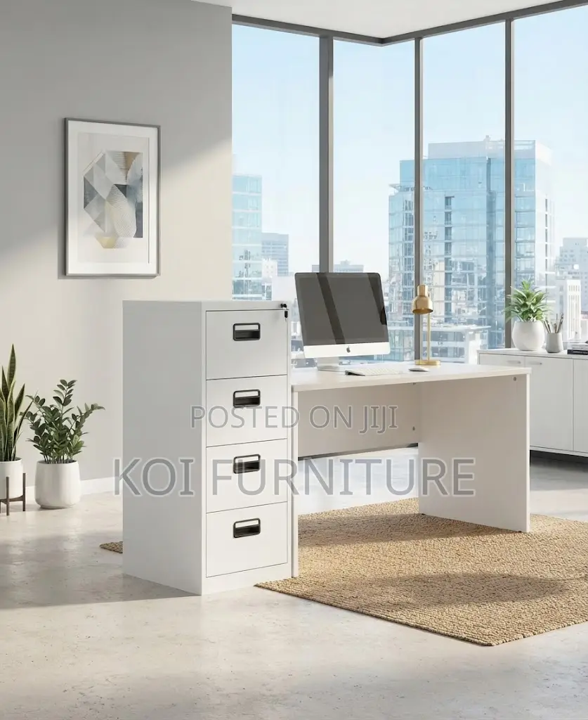Office Cabinet; Four Drawer Steel Home Office Corner Cabinet