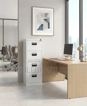 Office Cabinet; Four Drawer Steel Home Office Corner Cabinet