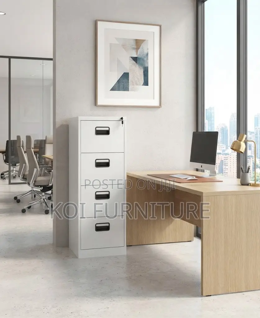 Office Cabinet; Four Drawer Steel Home Office Corner Cabinet