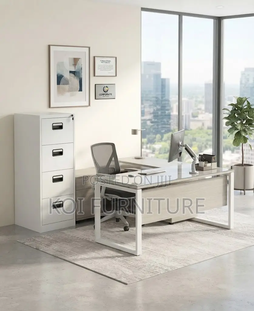 Office Cabinet; Four Drawer Steel Home Office Corner Cabinet