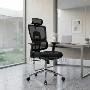 Office Chair; Fabric Black Orthopedic Mesh Office Seat
