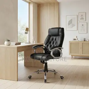 Office Chairs; Leather Fixed Office High Backrest Chairs