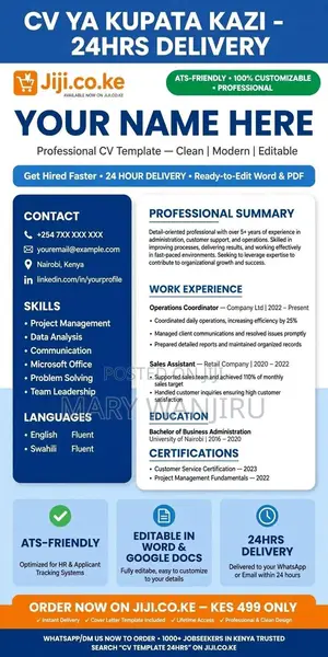 CV + Cover Letter + LinkedIn - ATS 3Hrs Delivery