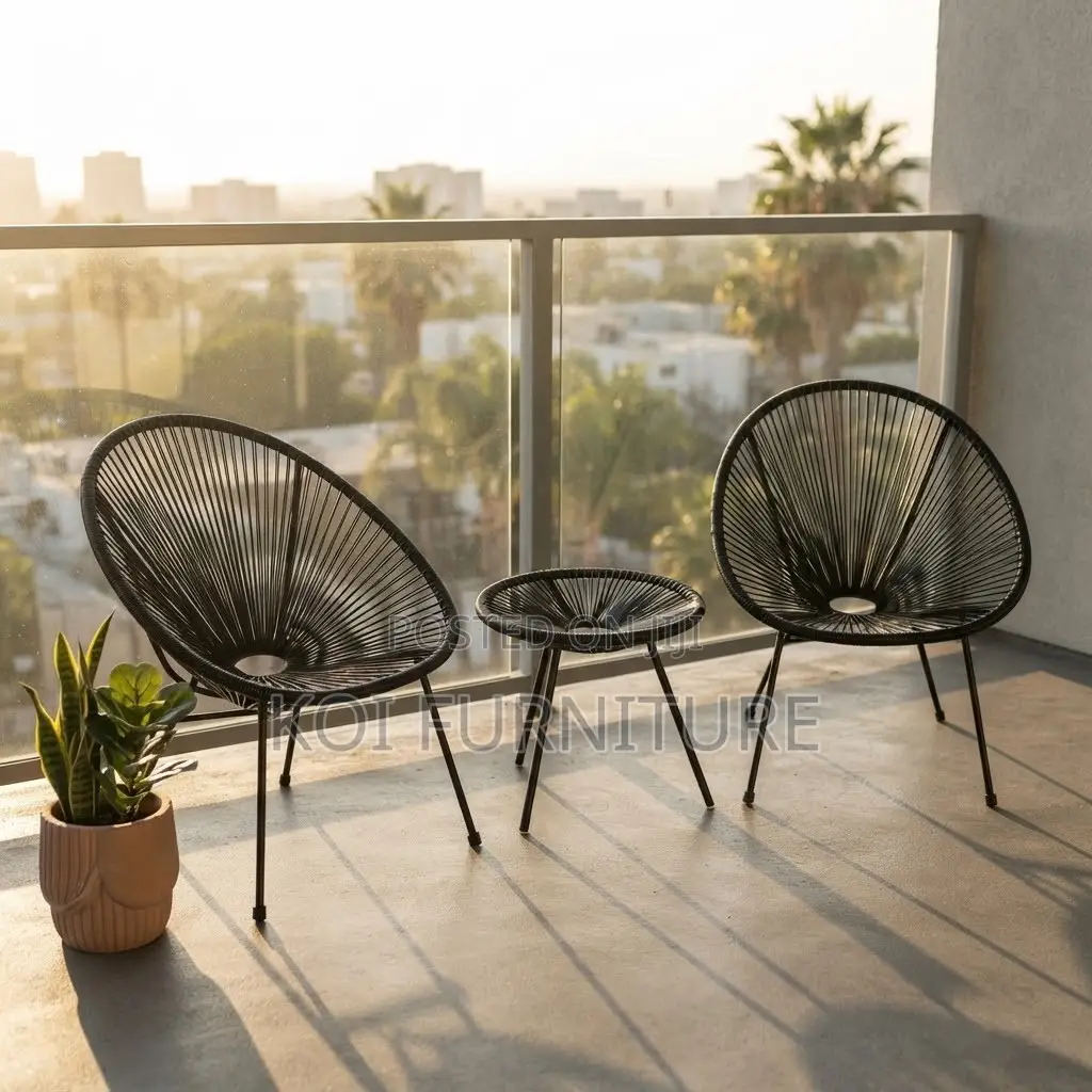 Dining Set; Two Seaters Round Outdoor Balcony Dininig Set