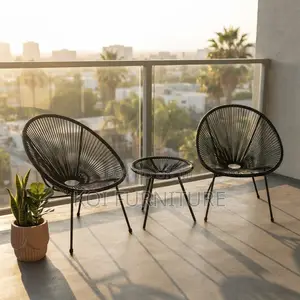 Dining Set; Two Seaters Round Outdoor Balcony Dininig Set