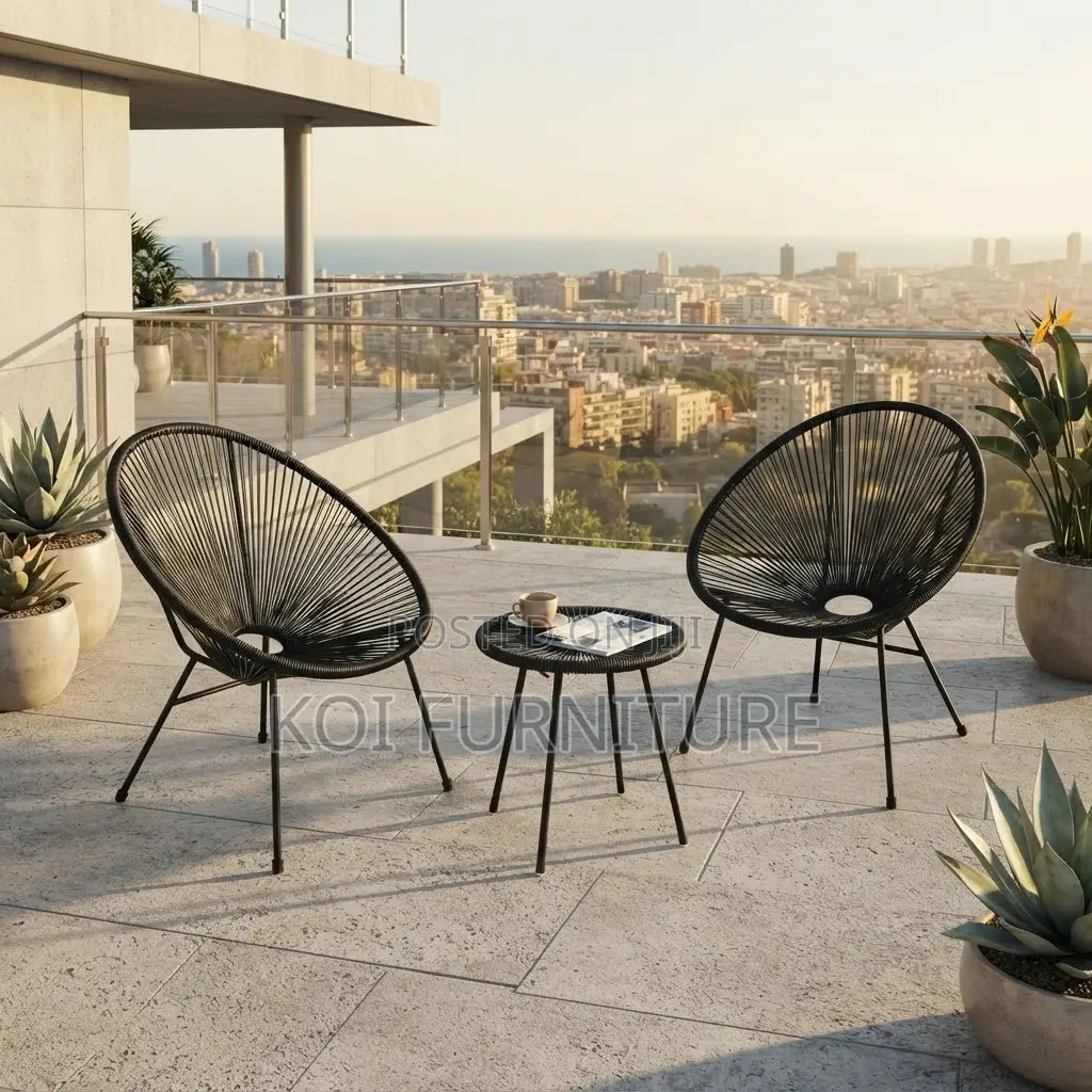 Dining Set; Two Seaters Round Outdoor Balcony Dininig Set