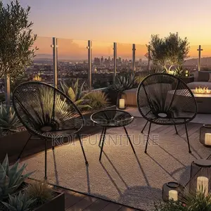 Dining Set; Two Seaters Round Outdoor Balcony Dininig Set