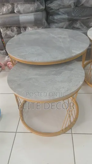 Modern Luxury 2-in-1 Pure Marble Nesting Tables – Elegant Coffee Table