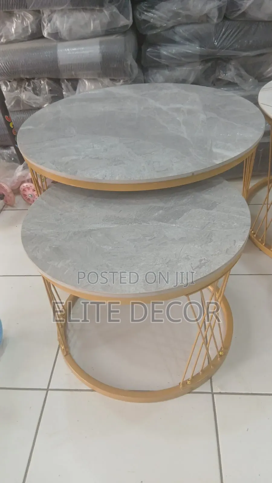 Modern Luxury 2-in-1 Pure Marble Nesting Tables – Elegant Coffee Table