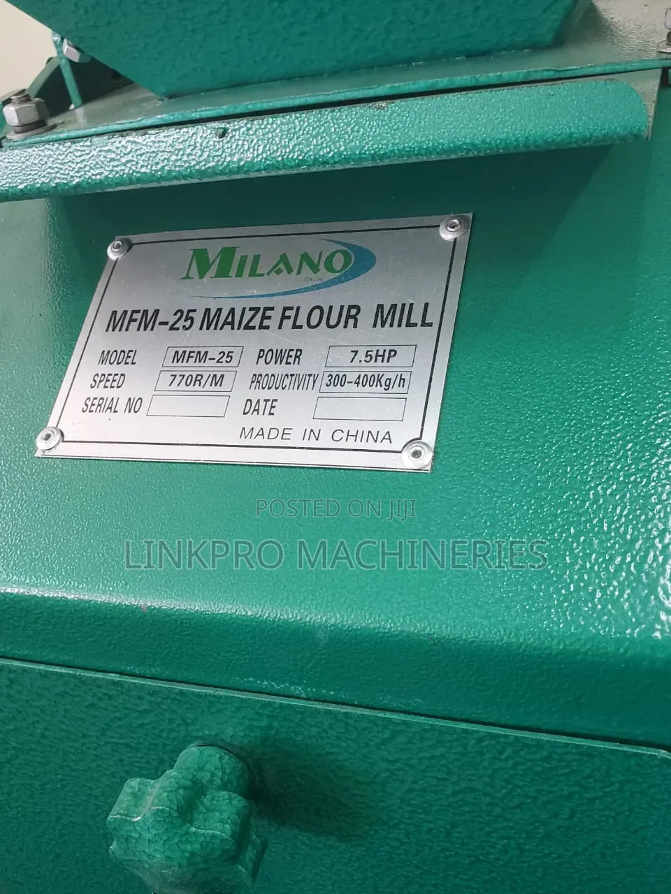 Milano Combined Maize Flour Roller Mill and Pre-Crusher 5hp Motor