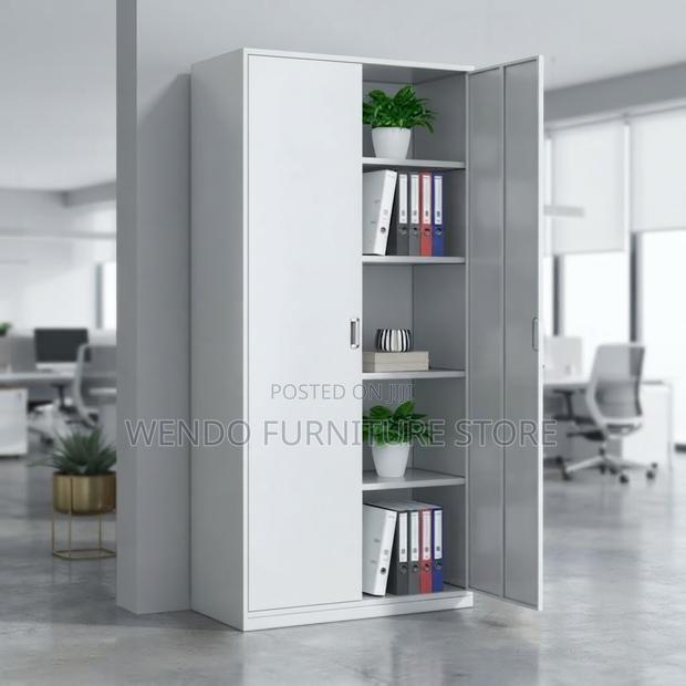 Office Cabinet; Multiple Shelves Lockable Office Cabinet With 2 Doors