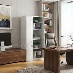 Office Cabinet; Multiple Shelves Lockable Office Cabinet With 2 Doors