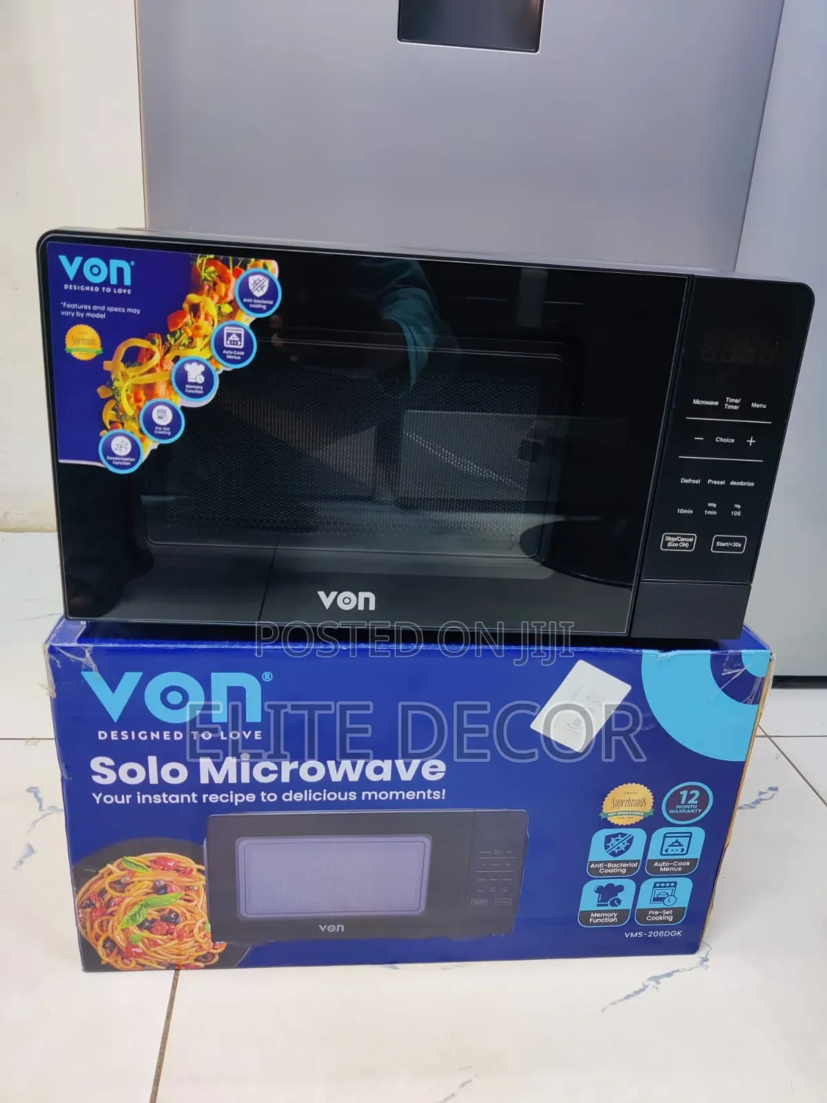 VON VMS-206DGK 20L Digital Microwave Oven – 700W