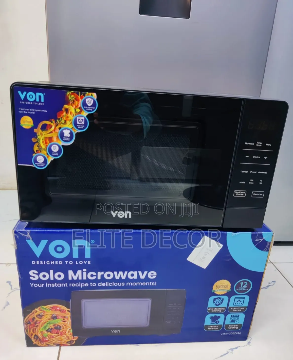 VON VMS-206DGK 20L Digital Microwave Oven – 700W