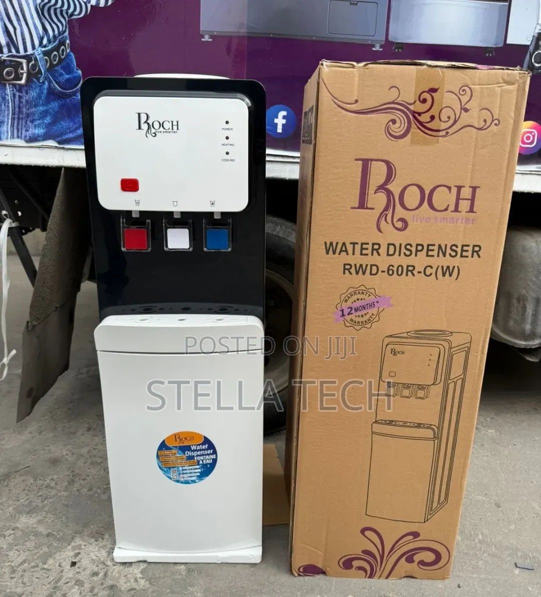 Roch 3 Taps Water Dispenser With Compressor