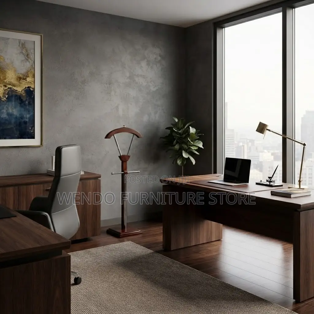 Dressers; Executive Mahogany Polish Coat Hanger