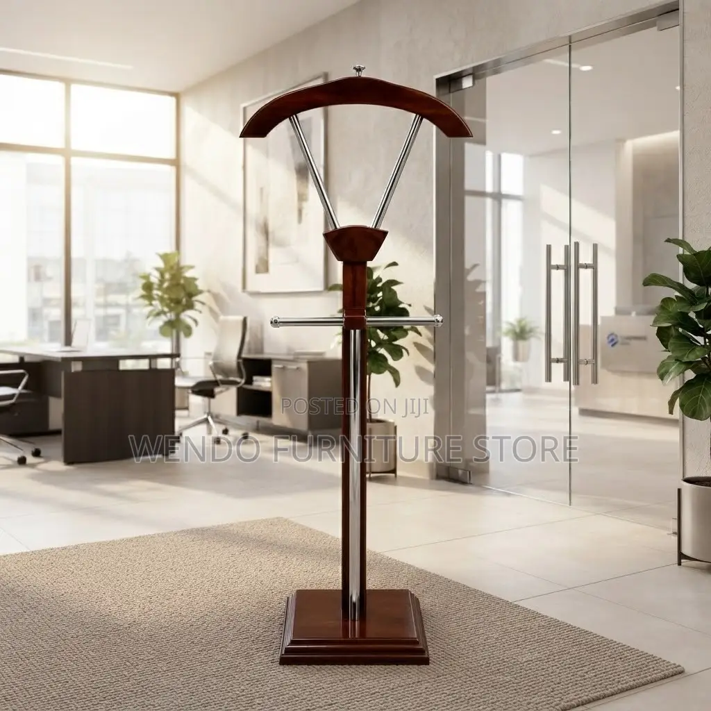 Dressers; Executive Mahogany Polish Coat Hanger