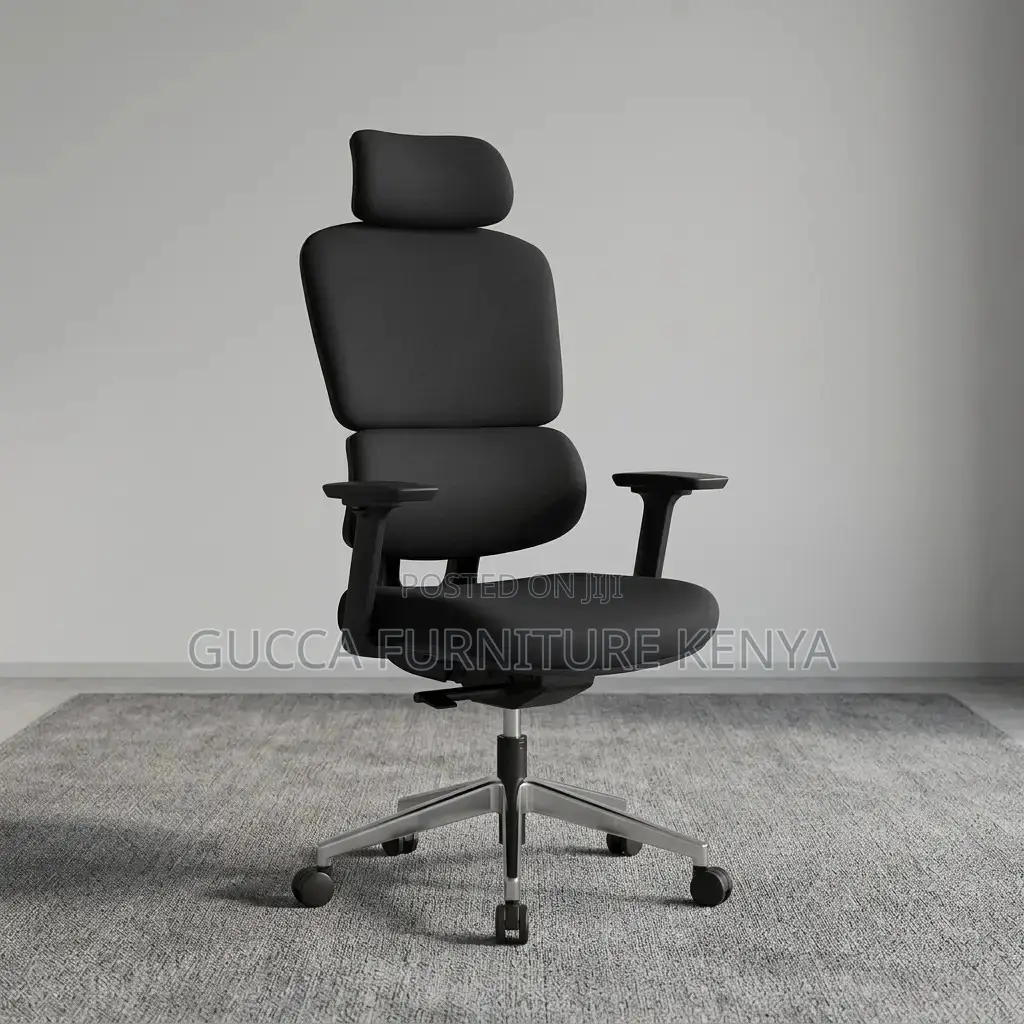Black Full Fabric Study Chair