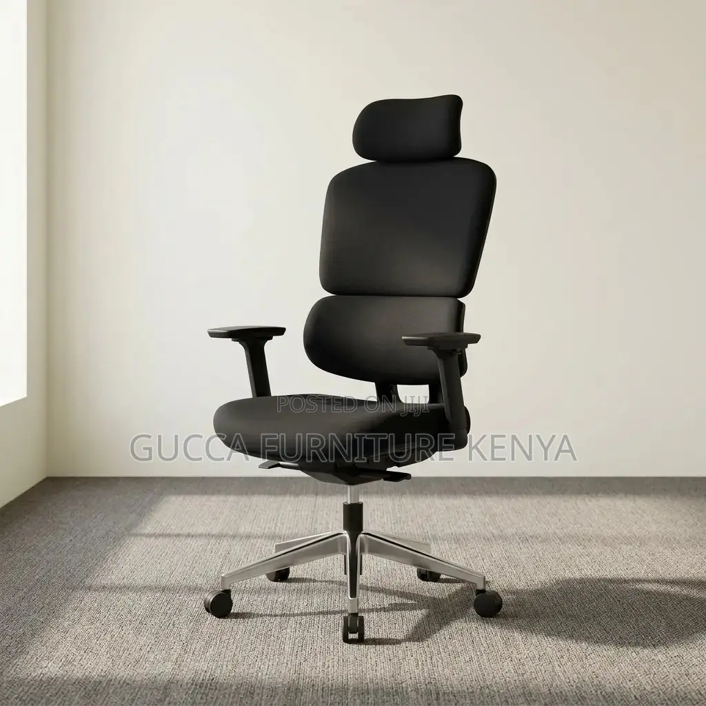 Black Full Fabric Study Chair