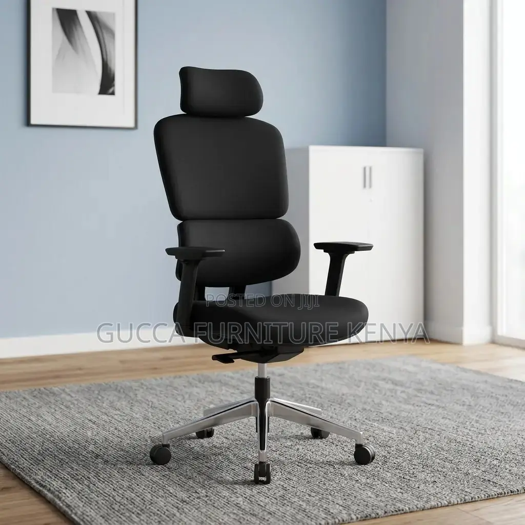 Black Full Fabric Study Chair