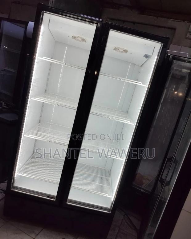 2 Door Fridge Glass Display Refrigerator