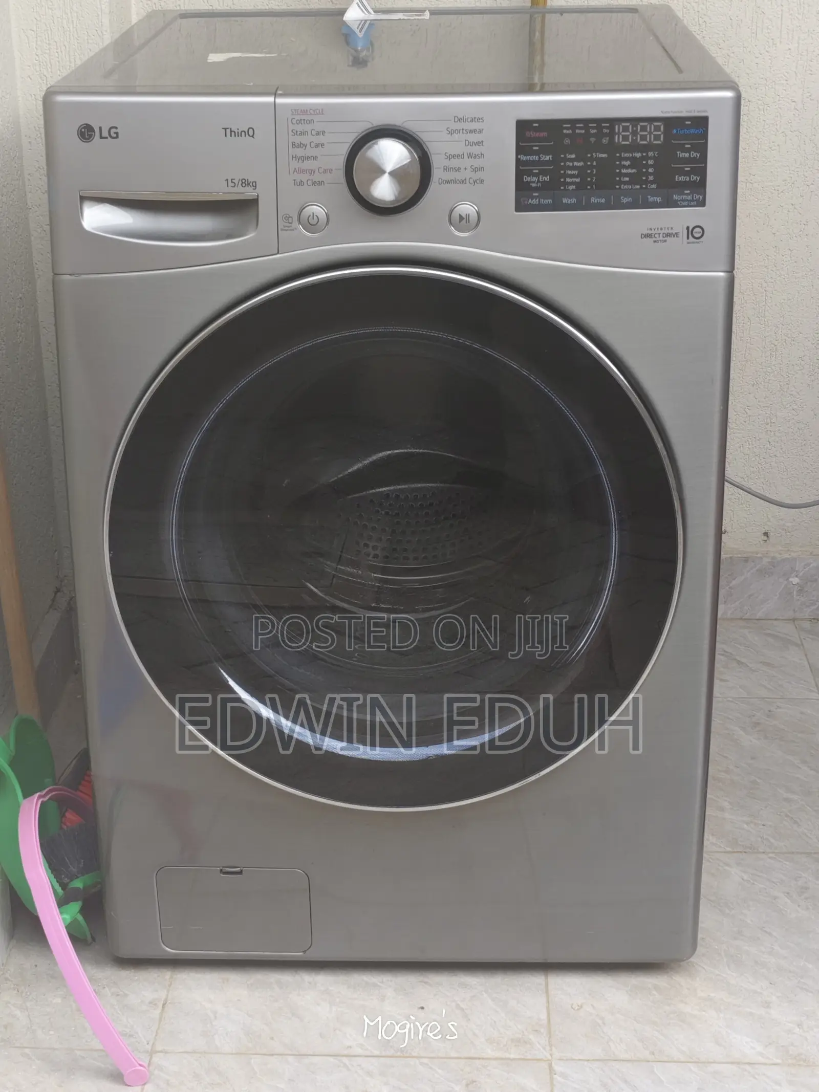 LG 15kg/8kg Fully Automatic Washer & Dryer Combo (Used < 6 Months)